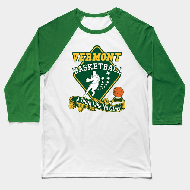 VERMONT BASKETBALL | 2 SIDED Baseball T-Shirt by VISUALUV